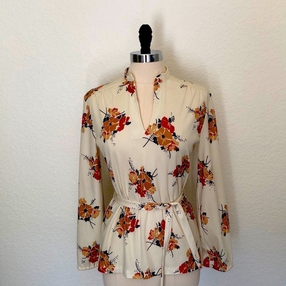Vintage Boho pullover floral blouse - Picture 2 of 5